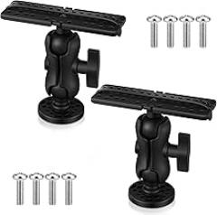 Novabright 2 Sets Fish Finder Mount Base with Screws, Universal 360° Rotation Ball Mount Fish Finder Bracket, Nylon & Stainless Steel Electronic Holder for Marine Boat Kayak Pontoon Canoe