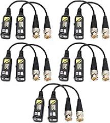 5 Pair 8MP BNC Video Balun Ector, ed Pair Transmitter with AHD CVBS, ABS Housing Balun Transceiver for CCTV rity System