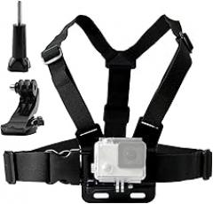 TEKCAM Chest Harness Mount Adjustable Chest Strap Belt with J Hook Compatible with Gopro Hero 13 12 11 10 9 8/AKASO EK7000 Brave 4 7LE/ODDV/Icefox/Surfola/Camlance/WOLFANG Action Camera Accessories