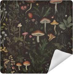 Retro Mushroom Forest Camera Protective Wrap, Anti-scratch Lens Protector Wrapper, Magic Self-Adhesive Cloth for Cameras/DSLR/Laptop/Electronic Accessories, S