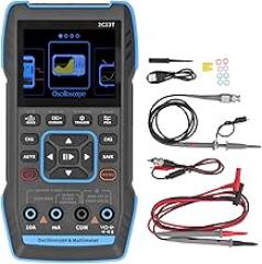 Oscilloscope Multimeter Signal Generator 3 in 1 Handheld Digital Dual Channel 2.8 Inch HD LCD Display 3000mAh Battery for Electronics Engineers Technicians ABS