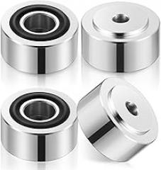 Facmogu 4PCS Silver Aluminum Alloy Speaker Isolation Feet, Turntable Isolation Pad for Reduce Vibration & Resonance, Speaker Spike Pads with Non-Slip Rubber Ring for Amplifier HiFi Devices Recorder CD