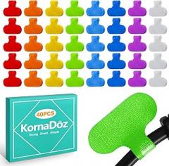 40 PCS Multi-Color Cable Labels, Reusable Write-On Cord Tags for Wire Management & Identification, Waterproof Charger Cord Organizer for Electronics, Home, Office - Assorted Colors