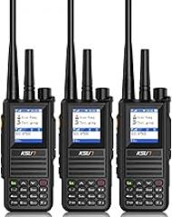 KSUN POC Radio with SIM Cards, Global Walkie Talkies UHF Handheld Two-Way Radios Dual PTT & Antenna, Unlimited Range Cellular Network Rechargeable Push to Talk Over for Adults Hiking, 6 Pack CT58