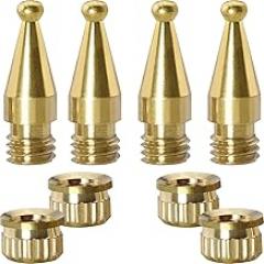 Spike MEETOOT 4Set M8 Golden Copper Shockproof Speaker Stand Base and Feet Pads for Amplifier, CD, DVD, Turntable, Recorder, Chassis, Instrument