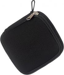 Mini Pouch for Organization, Soft Small Electronic Organizer Travel Storage Carrying Tech Bag Compatible with MagSafe Power Adapter, Laptop Accessories Cables, Cords, USB Drives, Earphones Black