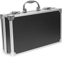 Veemoon Portable Aluminum Alloy Tool Box with Handle Scratch Resistant Lint Interior Capacity Storage Case for Instruments Electronics Cosmetics and Accessories for Home Office and Travel