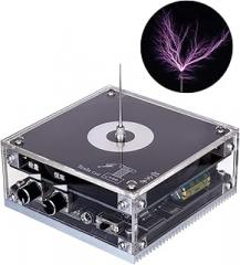 10cm Artificial Lightning Coil, Hand Touch Plasma Arc Effect, Sound Reactive Magnetic Storm Coil for Electronic Music Experiment, Tabletop Display for Desktop Decor and Tech Enthusiasts