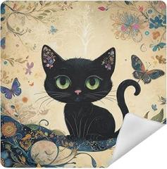 Cat on Branch Camera Protective Wrap, Anti-scratch Lens Protector Wrapper, Magic Self-Adhesive Cloth for Cameras/DSLR/Laptop/Electronic Accessories, M