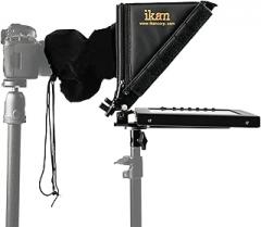 Ikan 12-inch Portable Teleprompter Kit for Light Stands, Adjustable Glass Frame, Easy to Assemble, Extreme Clarity (PT1200-LS) - Black