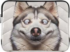 Funny Silly Dog Cross Eyed Laptop Sleeve 13.8 Inch Laptop Case Portable Electronic Device Cover