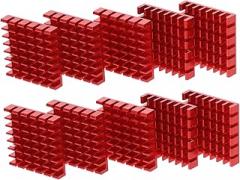 ARTIBETTER 10pcs Aluminum Heat Sink for Ic Chips Anodized Thermal Conductive Block Efficient Cooling for CPU Gpu and Other Electronics