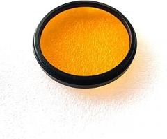 Round Shape 550nm Light Orange Color Long Pass Filter Glass CB550 (Color : CB550, Size : 49mm)