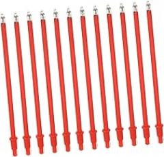 12Pcs Electronic Buddhist Incense Burner Safe No Smoke Stick Burner with Realistic Candle Design for Home Decor Meditation Buddhist Offerings Red