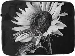 Sunflower Printed Laptop Bag Men Women Shockproof Travel Office School Laptop Bag Black Grey