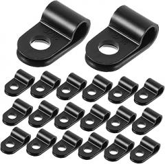 200pcs Cable Clips for Wire Management Nylon Wire Holders for Ethernet Coax and Telephone Cables Easy to Install for Home and Outdoor Use