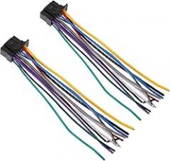 Alipis 2pcs Car Audio Radio Wiring Harness Adapter for Car Stereo Stereo Installation Wire Harness Vehicle Electronics Accessory