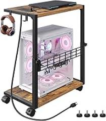 PC Stand with Charging Station, Height Adjustable Computer Tower Stand, 19.7