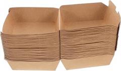 Milisten 30pcs Kraft Burger to Go Boxes Greaseproof Food Containers Food-grade Laminated Paper Suitable for Takeout Catering and Fast Food Restaurants