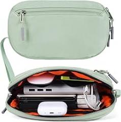 Electronics Organizer Travel Case, Water Resistant Cable Organizer Bag Pouch Electronic Accessories Carry Case Storage Bag for Cable, Cord, Charger, Phone, Power Bank, Mouse, Earphone(Green)