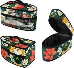 Daisy Floral Iron Storage Bag Portable Iron Bag for Travel Soft Iron Organizer Pouch Electronic Accessories Carry Case Portable Waterproof Space Saver Bags
