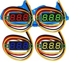 Three-Line DC VoltTrackier Metier Head-LED Display, 0.28 Inch Mini, Wide Voltage Range from DC4.5V-30V to 0-100V New 2026 High for Reliable Electronic Component, Precision, Stable Performance