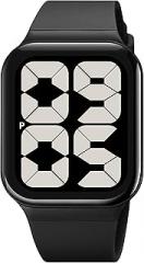 findtime Unisex Square Big Numbers Dial Digital Watch for Men Women Seniors, 50M Waterproof Large LED Electronic Time Pink Wristwatch Simple Designer