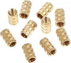 Unomor Knurled Threaded Nut Inserts Pcs Brass Female Thread Nuts Metric Thread for Electronics
