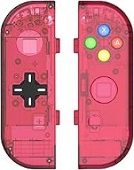 Translucent NS Joycon Handheld Controller Housing with D-Pad Button DIY Replacement Shell Case for Nintendo Switch Joy-Con (L/R) Without Electronics (Joycon D-Pad-Watermelon Red)