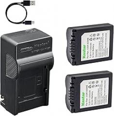 Kastar 2-Pack Battery and AC & USB-C Charger, Compatible with Panasonic DMW-BMA7 CGA-S006 S006E and Leica BP-DC5, Works with Panasonic Lumix DMC-FZ7 FZ8 FZ18 FZ28 FZ30 FZ35 FZ38 FZ50 & Leica V-LUX1