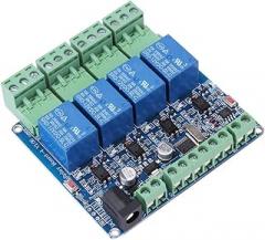 4 Channel Relay, 1pc 4 Channel Relay Module Board STM8S103F3 Microcontroller RS485 Communication Controlled Relay Switch, Electronic Relays