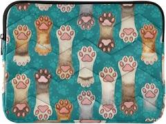 Laptop Cases Colored Cat Paws Shockproof Protective Notebook Cases Portable Electronic Device Cover, 15-15.6 Inch