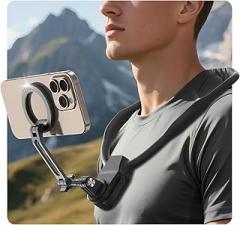 【2026 Extended Long】 Magnetic Neck Mount for Phones, 27.6