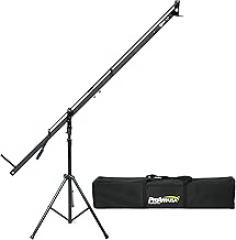 ProAm USA Orion DVC200 DSLR Video Camera Jib Crane Tilt Stand and Bag Bundle - Aircraft Aluminum Camera Crane - Extendable Filmmaking Camera Stand with L-Shaped Side Mounting Bracket - 8 ft