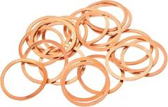 MECCANIXITY 22 Pcs Flat Copper Washers, 22x26x1mm Copper Upgraded Flat Metric Sealing Crush Ring Washers for Hydraulic Fittings Screw Bolt Nut Electronic Repair