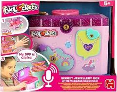 Electronic Jewellery Box with Voice Recorder - Secret Compartment - 25 Surprises - Accessories for Jewellery Making - Age 5