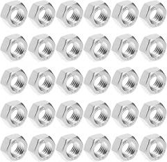 180pcs M6 304 Stainless Steel Hex Nuts Fasteners Threaded Machinery Nuts Set for Electronic Instruments and Industrial Applications