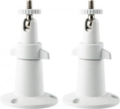 Security Camera Mount Bracket for Camera with 1/4 Screw Head Wall Mount Compatible with Ring Stick Up Cam Wired/Battery and Ring Indoor Cam Baby Monitor ,360 Degree Adjustable (White 2 Pack)