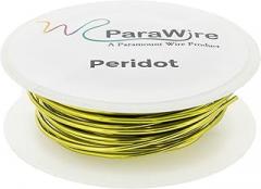 Copper Wire, Silver Plated Parawire 26ga Peridot 150' Roll