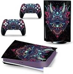 Decal Skin for PS 5 Disk Edition Console and 2 Controllers Vinyl Cover Skins Wraps for PS5 Disc Version 22314 Anti Scratch