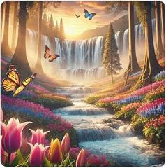 Joko Ivery Butterfly Waterfall Golden Protective Wrap 13.8