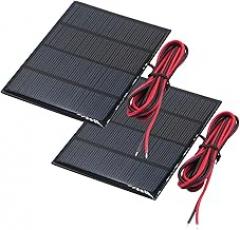 2Pcs Solar Panel, Portable Solar Panel for Mobile Phone, Mobile Power Supply Outdoor Travelling