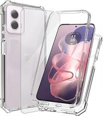 Ailiber for Motorola Moto G Power 2024 Phone Case, with Screen Protector, Dual Layer Structure Protection, Shockproof Corners TPU Bumper, Slim Silicone Cover Case for Motorola G Power 5G 2024-Clear
