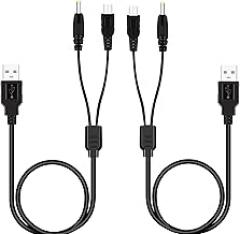 Xahpower 2 Pack PSP Charger Cable, Portable USB PSP Power Cord & Data Cable for Sony PSP 1000 2000 3000, Charging Cord 2-in-1