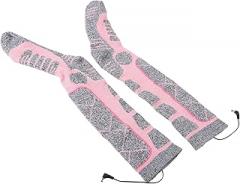 Heated Socks, Electrically Heated High Socks, Electronic Foot Warmer Socks with Adjustable 3-Speed Temperature for Older People in Winter