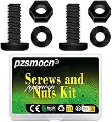 90 Pieces/30 Sets M8*25 mm Plastic Black Nylon Cross Round Head Screw Hexagonal Nut Combination Kit, with Insulating Washers, Standard Size, for DIY and Electronic Assembly.
