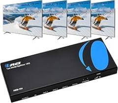 OREI HDMI Splitter 1 in 4 Out – 4K@60Hz HDMI 2.0 Splitter with HDCP 2.2, EDID Management, and LPCM/Dolby/DTS Audio Support – Compact Plug & Play Design