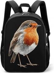 Robin Bird Unisex Backpack Daypacks Large Capacity with Side Pocket Laptop Bag for Travel