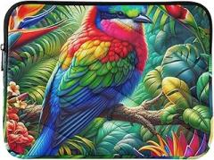 Slim Laptop Case Portable Electronic Device Cover Tropical Colorful Bird3 Shockproof Protective Notebook Case