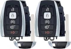 2X New Replacement Key Fob Remote Shell / CASE Compatible with & Fit for 2018-2021 Lincoln Navigator - MPN M3N-A2C940780-07 (NO Electronics or Chip Inside)